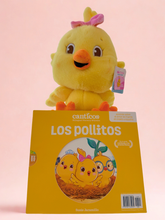 Load image into Gallery viewer, Los Pollitos Accordion Bilingual Book and "Kiki the Chickie" Bundle