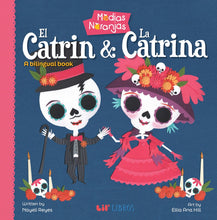 Load image into Gallery viewer, Medias Naranjas: El Catrín & La Catrina