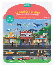 Load image into Gallery viewer, Sí Sabo Town: A Bilingual Reusable Sticker Play Set