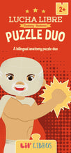 Load image into Gallery viewer, Lucha Libre: Anatomy / Anatomía Lil' Puzzle Duo 20 Piece: A Bilingual Anatomy Puzzle Duo