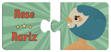 Load image into Gallery viewer, Lucha Libre: Anatomy / Anatomía Lil' Puzzle Duo 20 Piece: A Bilingual Anatomy Puzzle Duo