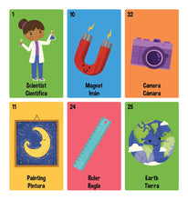 Load image into Gallery viewer, Lil' Loteria: My First STEAM Words: A Bilingual Picture Word Bingo Game