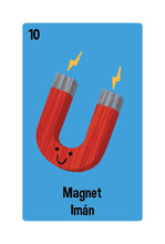 Load image into Gallery viewer, Lil' Loteria: My First STEAM Words: A Bilingual Picture Word Bingo Game