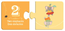 Load image into Gallery viewer, Un Elefante Puzzle Duo 20 Piece: A Bilingual Counting Puzzle Duo