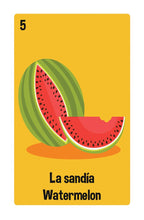 Load image into Gallery viewer, Lil’ Travel Loteria: A Bilingual Picture Word Bingo Game