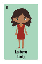 Load image into Gallery viewer, Lil’ Travel Loteria: A Bilingual Picture Word Bingo Game