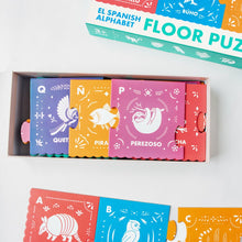 Load image into Gallery viewer, El Spanish Alphabet Jumbo Floor Puzzle: Papel-Picado Inspired 27-Piece ABC Jigsaw Puzzle