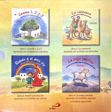 Load image into Gallery viewer, Aprende con la Biblia (Un juego de cuatro libros de cartón / A set of four board books)
