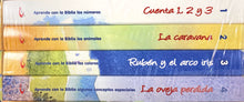 Load image into Gallery viewer, Aprende con la Biblia (Un juego de cuatro libros de cartón / A set of four board books)