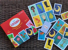 Load image into Gallery viewer, Lil’ Loteria: A Bilingual Picture Word Bingo Game