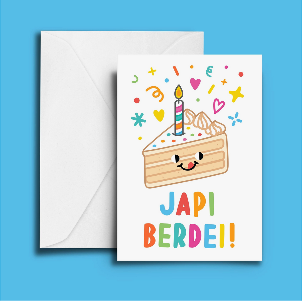 Tarjeta / Greeting Card: Japi Berdei!