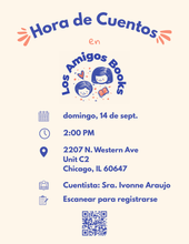 Load image into Gallery viewer, (09/14/25 @ 2:00PM) Los Amigos Books Spanish Story Time with Mrs. Ivonne Araujo
