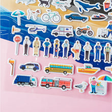 Load image into Gallery viewer, Sí Sabo Town: A Bilingual Reusable Sticker Play Set

