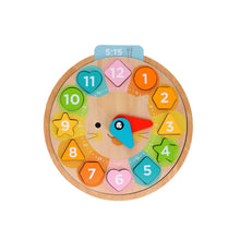 Load image into Gallery viewer, Wooden Learning Clock: Multi-Language + Counting + Colors
