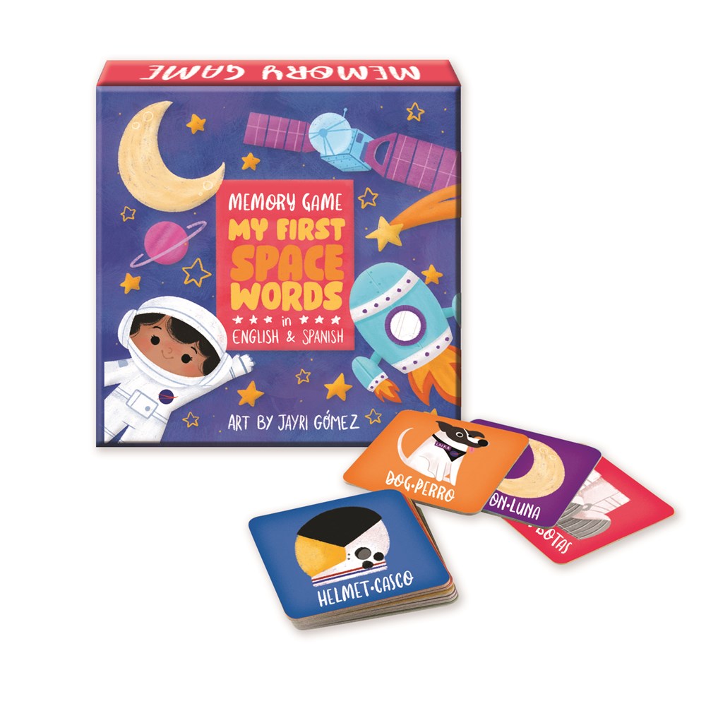 My First Space Words in English & Spanish Memory & Matching Game