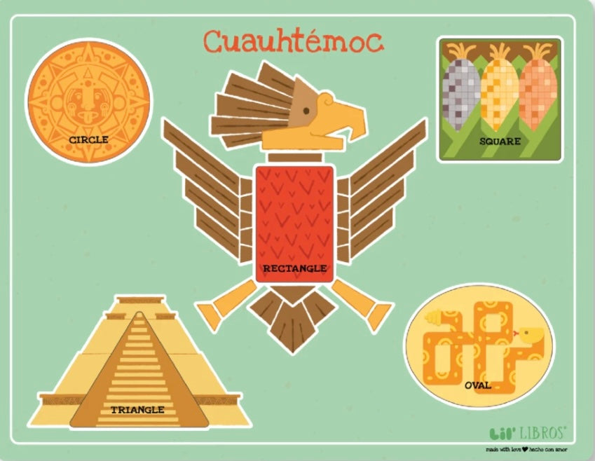 Cuauhtémoc: A Bilingual Wooden Shapes Puzzle